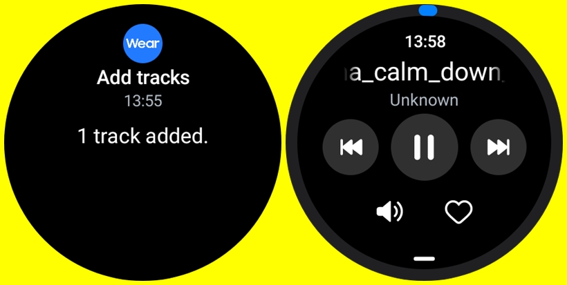 Music added to Galaxy Watch