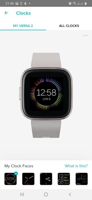 change watch face on fitbit
